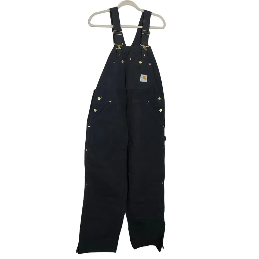 Carhartt | Firm Duck Insulated Bib Overalls Black 38 x 30